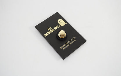 BAPE Mr. Bathing Ape Gold Apehead Lapel Pin Gold
