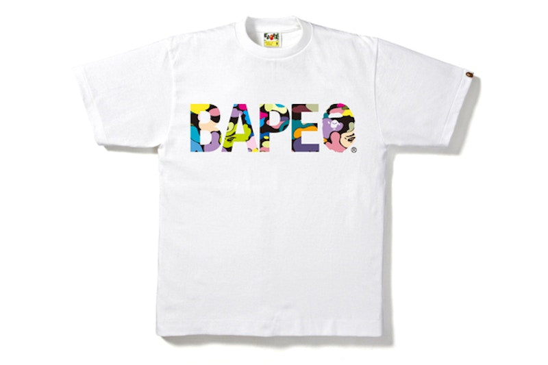 BAPE Multi Camo A Bathing Ape Tee White