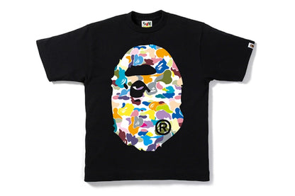 BAPE Multi Camo Big Ape Head Tee Black