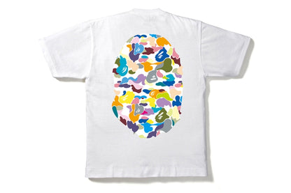 BAPE Multi Camo Big Ape Head Tee White