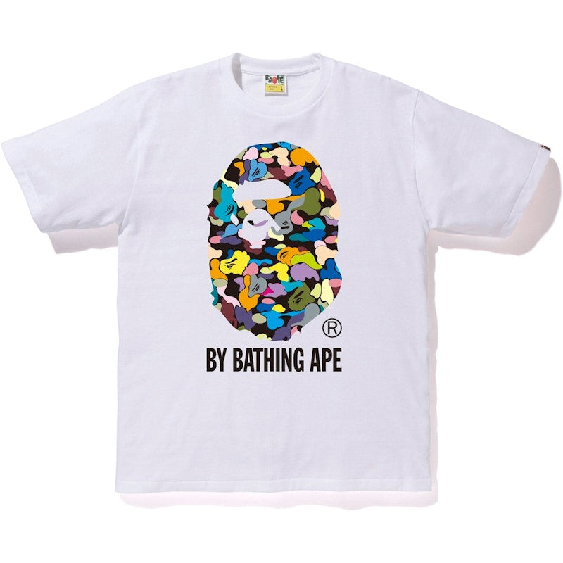 BAPE Multi Camo By Bathing Tee White