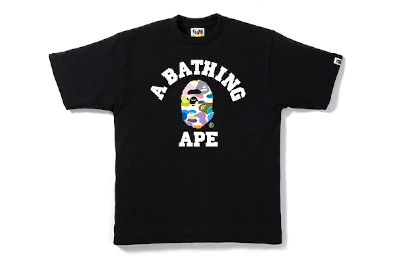 BAPE Multi Camo College Tee Black
