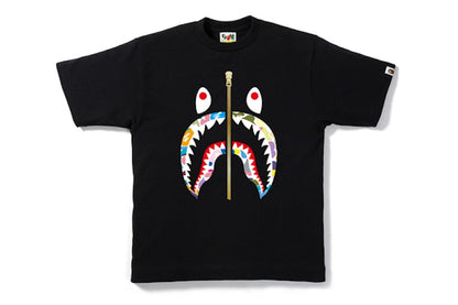 BAPE Multi Camo Shark Tee Black