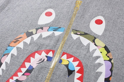 BAPE Multi Camo Shark Tee (Ladies) Gray/White