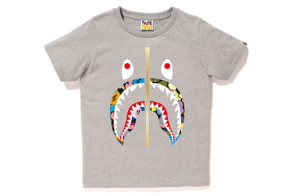 BAPE Multi Camo Shark Tee (Ladies) Gray/White