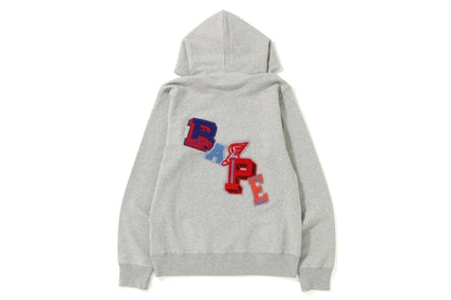 BAPE Multi Emblem Full Zip Hoodie Grey