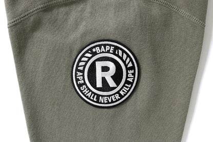 BAPE Multi Emblem Oversized Crewneck (Ladies) Olive Drab