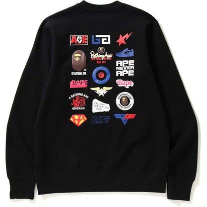 BAPE Multi Logo Crewneck Crewneck Black