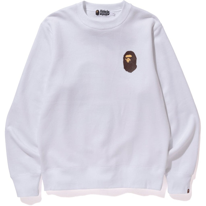 BAPE Multi Logo Crewneck Crewneck White