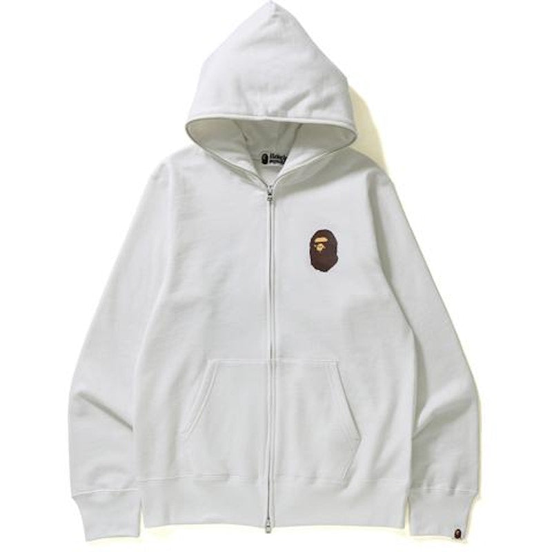 BAPE Multi Logo Full Zip Hoodie White