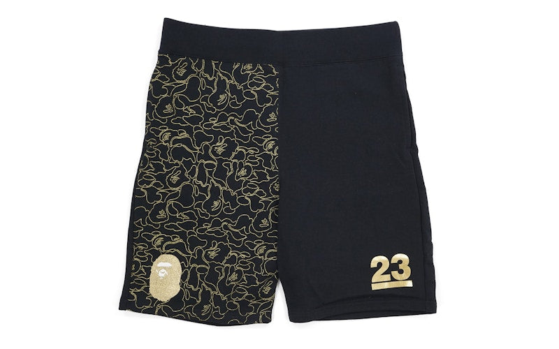 BAPE NW23 Gold Camo Sweatshorts Black