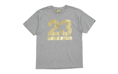 BAPE NW23 Gold Foil Logo Tee Grey