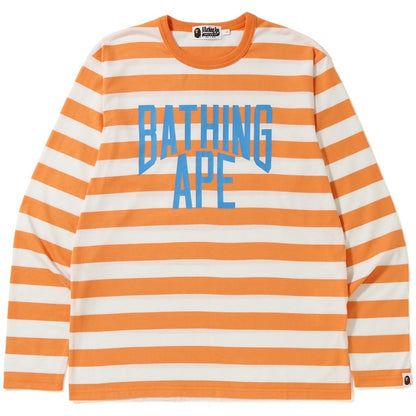 BAPE NYC Logo Hoop Long Sleeve Tee Orange
