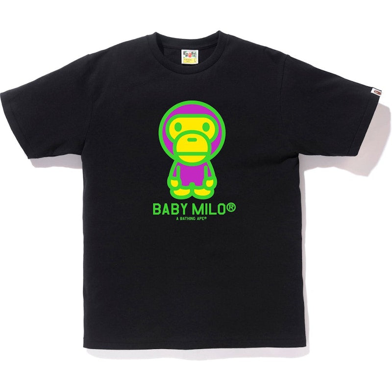 BAPE Neon Baby Milo Tee Black/Green