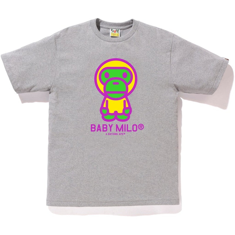 BAPE Neon Baby Milo Tee Gray/Purple