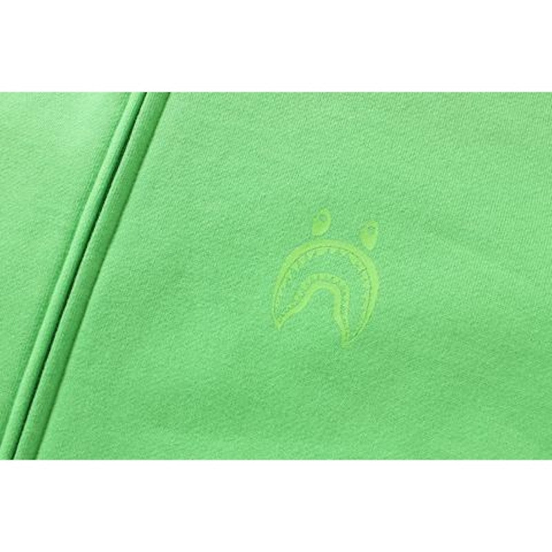 BAPE Neon Color Shark Full Zip Hoodie Green