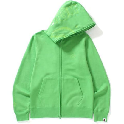 BAPE Neon Color Shark Full Zip Hoodie Green