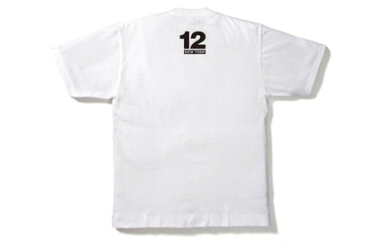 BAPE Nyc 12Th Milo College Tee White