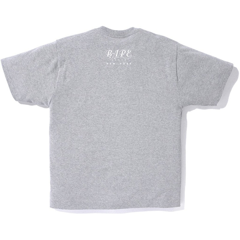 BAPE Nyc Ny Camo Ape Head Tee Tee Gray