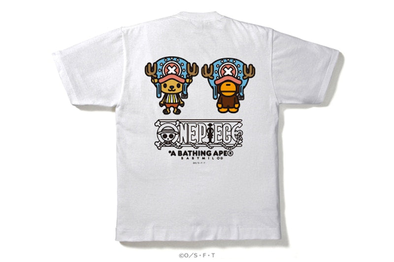 BAPE One Piecechopper X Milo Tee White