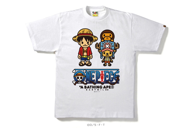 BAPE One Piece Luffy & Chopper X Milo Tee White
