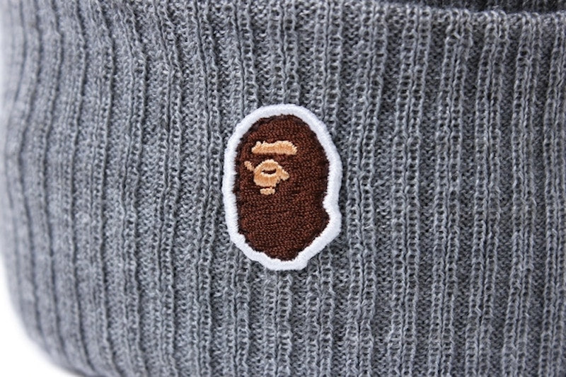 BAPE One Point Knit Cap Gray