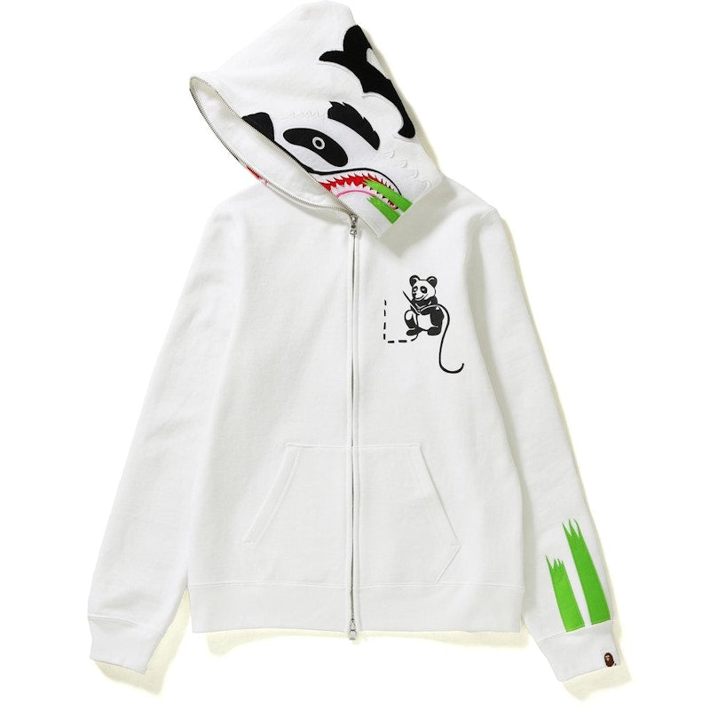 BAPE Panda Full Zip Hoodie (Ladies) White