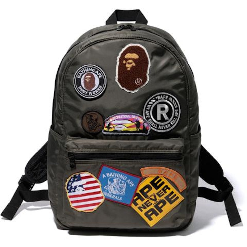 BAPE Patch Day Pack Pack Olive