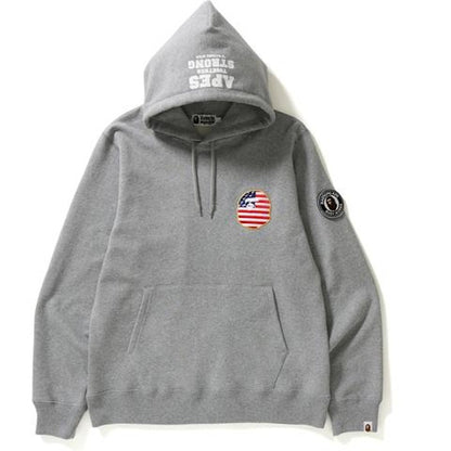 BAPE Patch Pullover Hoodie Gray