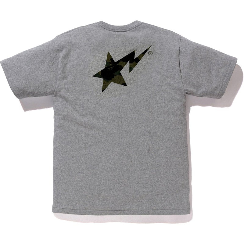 BAPE Pigment 1st Camo Bapesta Tee Gray/Green