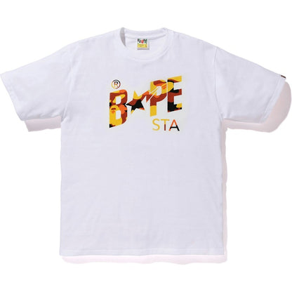 BAPE Pigment 1st Camo Bapesta Tee White/Orange