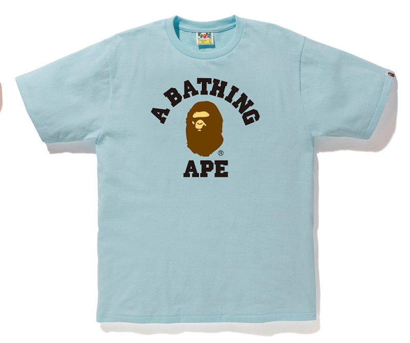 BAPE Pigment College Tee Light Blue