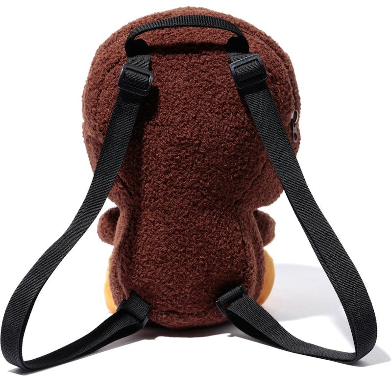 BAPE Plush Doll Daypack Milo Brown