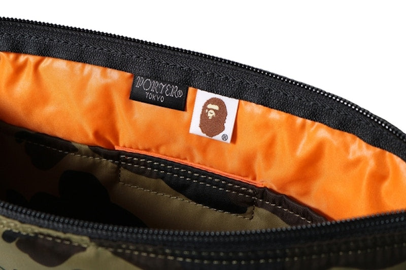 BAPE Porter 1st Camo Sacoche Green