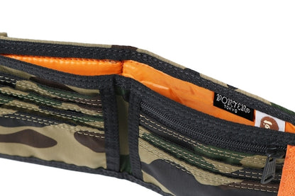 BAPE Porter 1st Camo Wallet Green