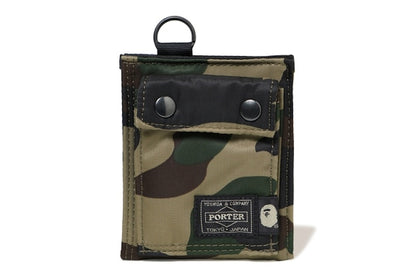 BAPE Porter 1st Camo Wallet Green