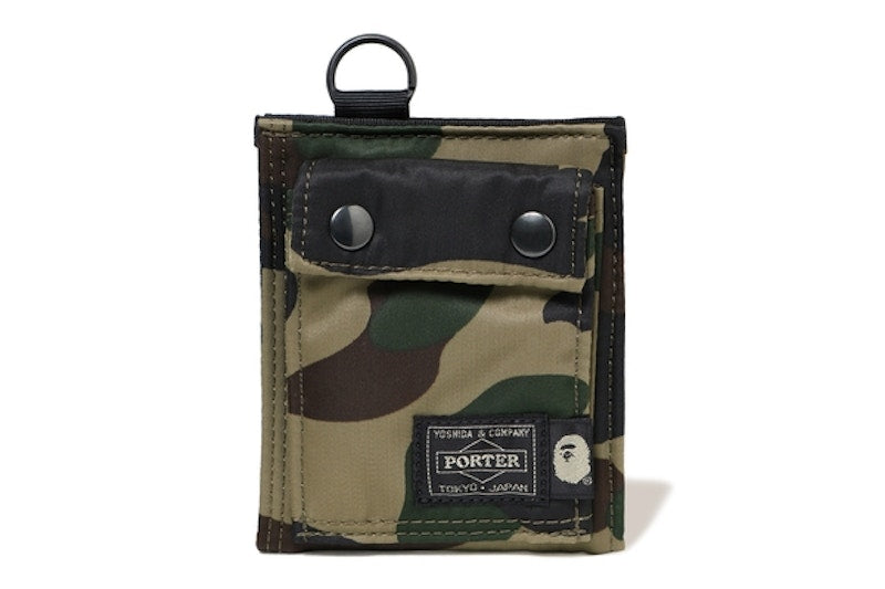 BAPE Porter 1st Camo Wallet Green