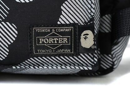 BAPE Porter Reflection Camo Waist Bag Black/Gray