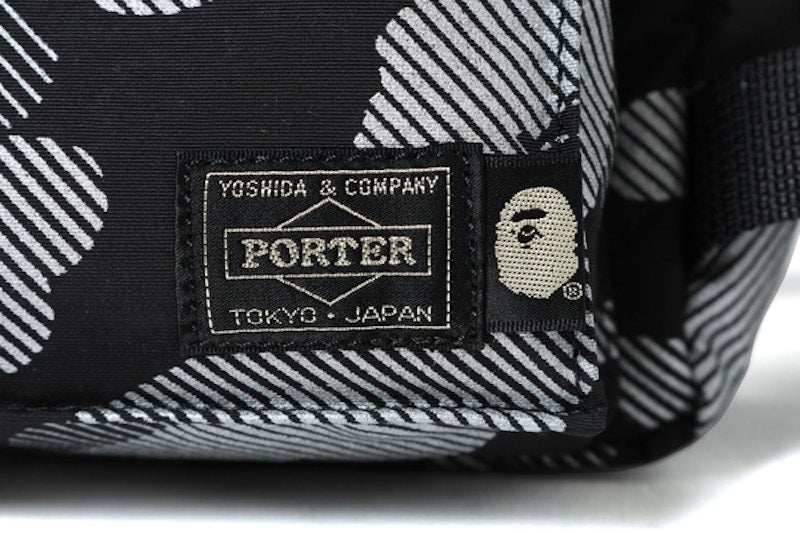 BAPE Porter Reflection Camo Waist Bag Black/Gray
