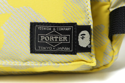 BAPE Porter Reflection Camo Waist Bag Yellow/Gray