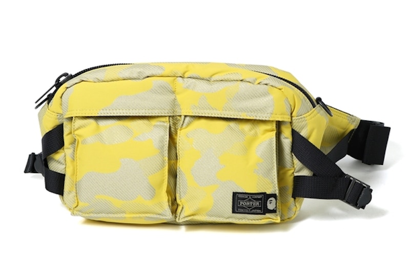 BAPE Porter Reflection Camo Waist Bag Yellow/Gray