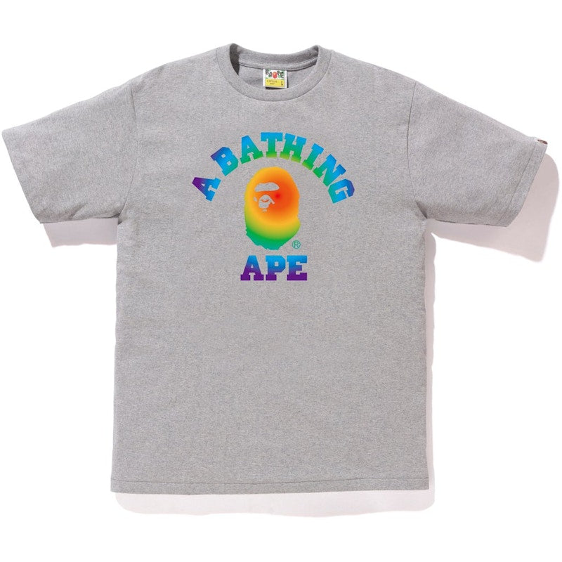 BAPE Rainbow College Tee Grey