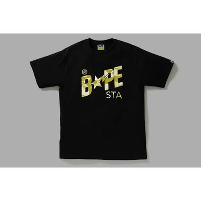 BAPE Reflection Camo Bapesta Tee Tee Black/Gold