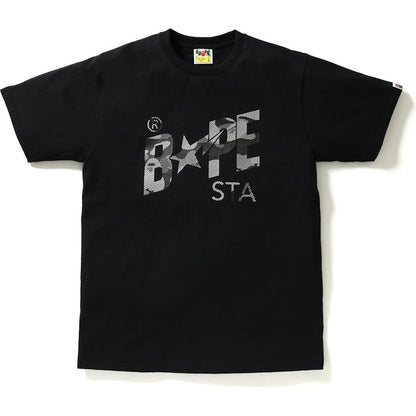 BAPE Reflection Camo Bapesta Tee Tee Black/Silver