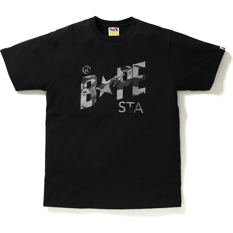BAPE Reflection Camo Bapesta Tee Tee Black/Silver