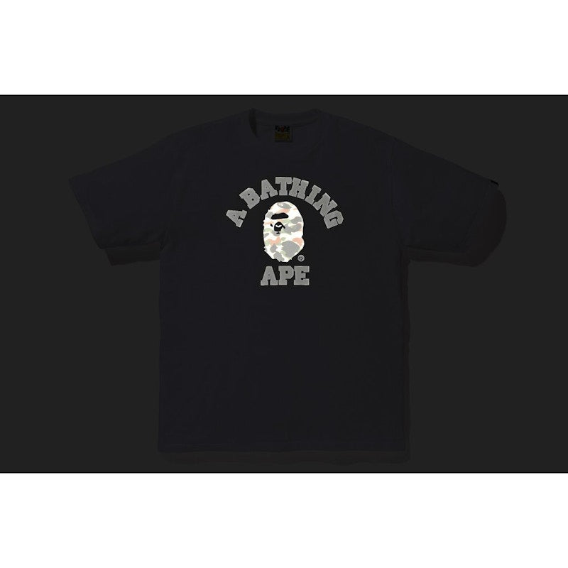 BAPE Reflector 1st Camo College Tee White/Green