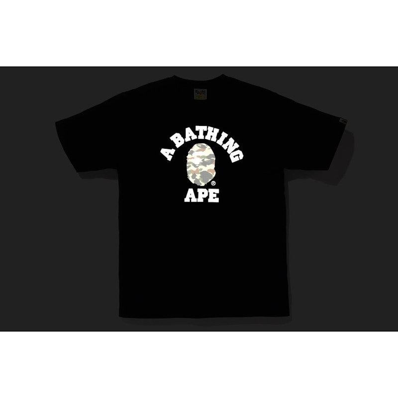 BAPE Reflector 1st Camo College Tee White/Yellow