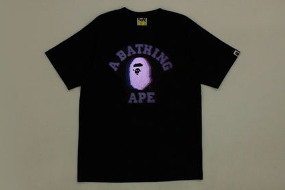 BAPE Reflector Noise College Tee Black/Purple