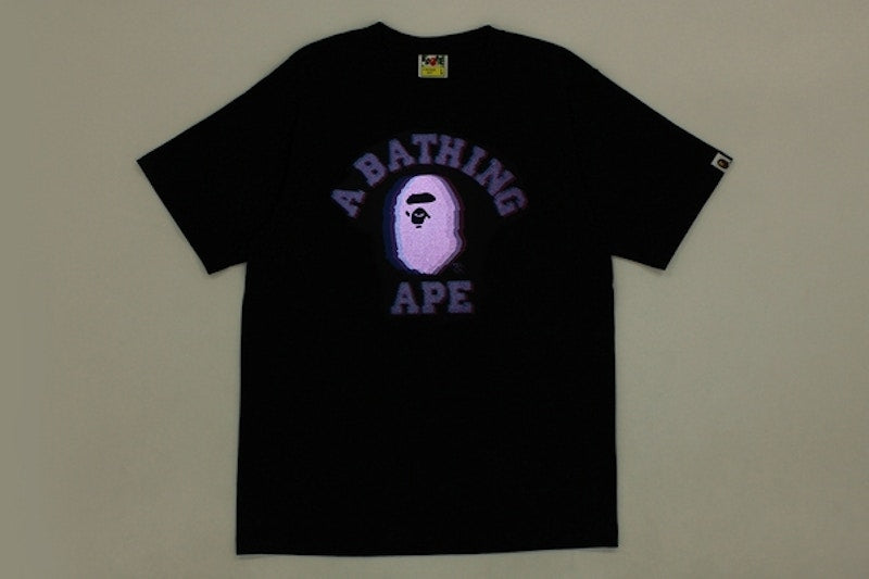 BAPE Reflector Noise College Tee Black/Purple