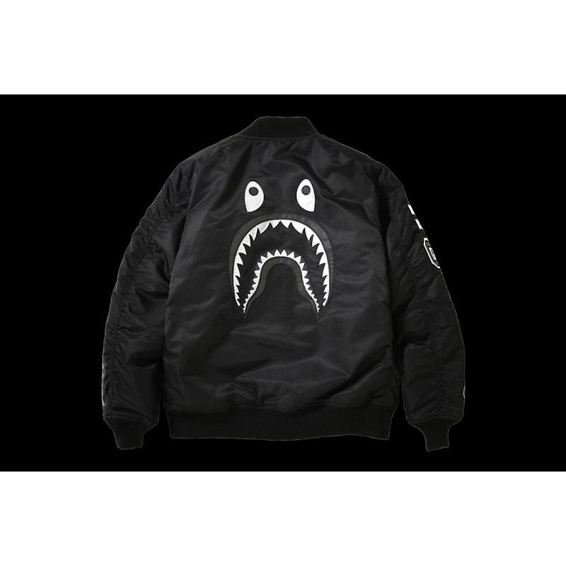 BAPE Reflector Shark MA-1 Black